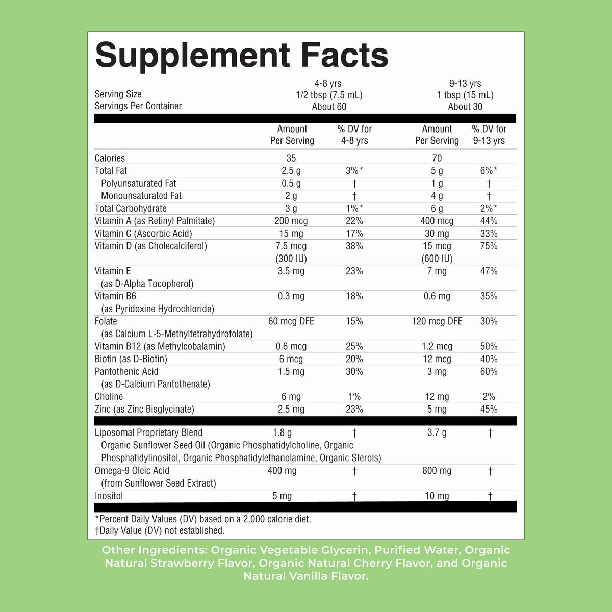 Organic Kids Multivitamin Liposomal