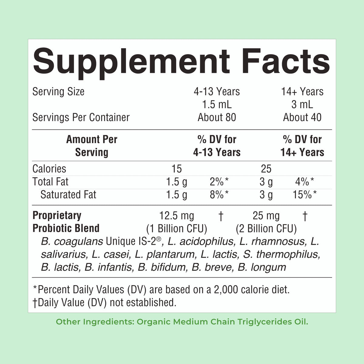 Organic Liquid Probiotic