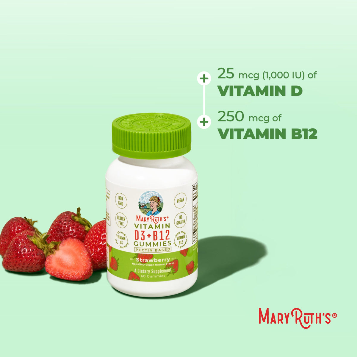 D3 + B12 Gummies (Strawberry)