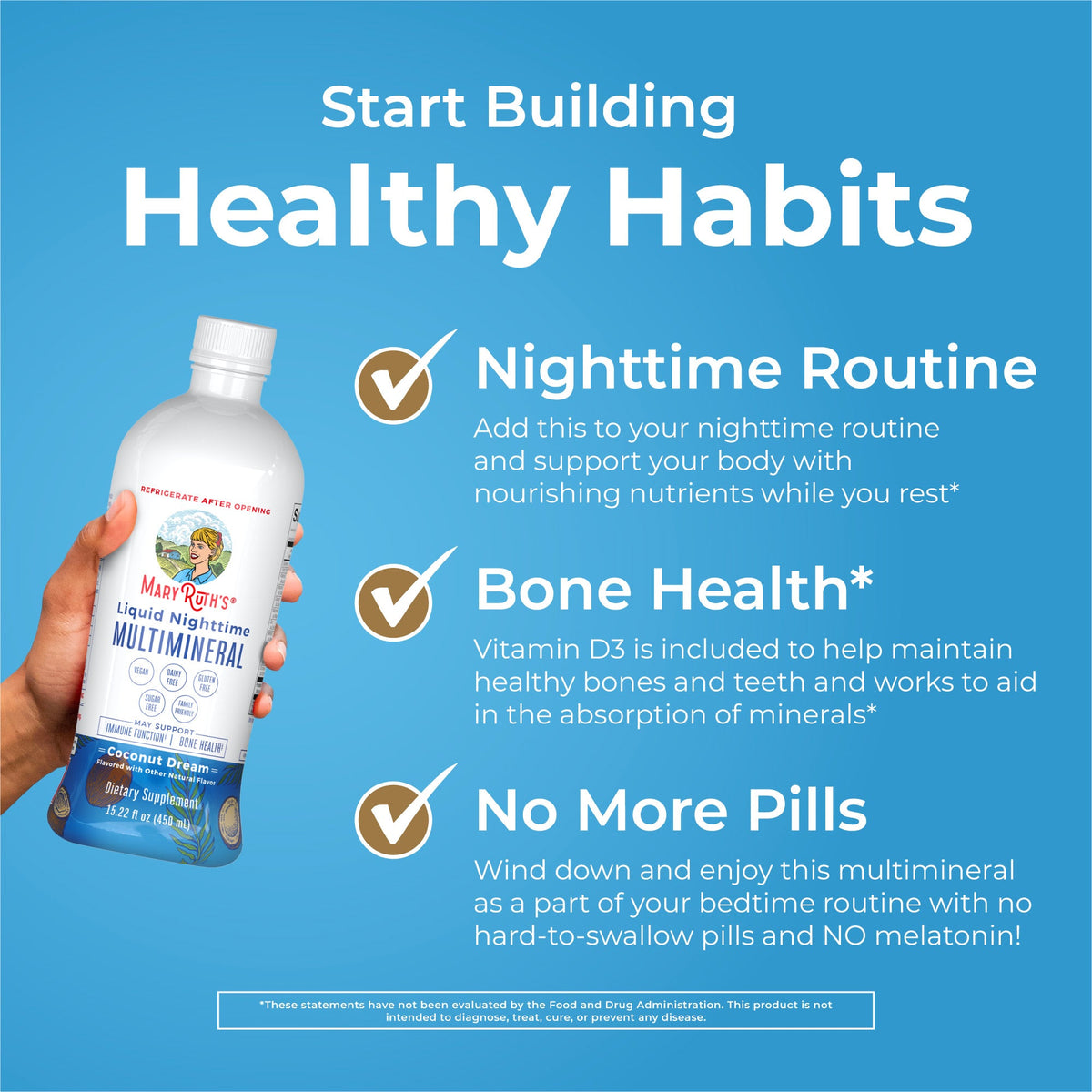 Liquid Nighttime Multimineral (Coconut) 15.22oz