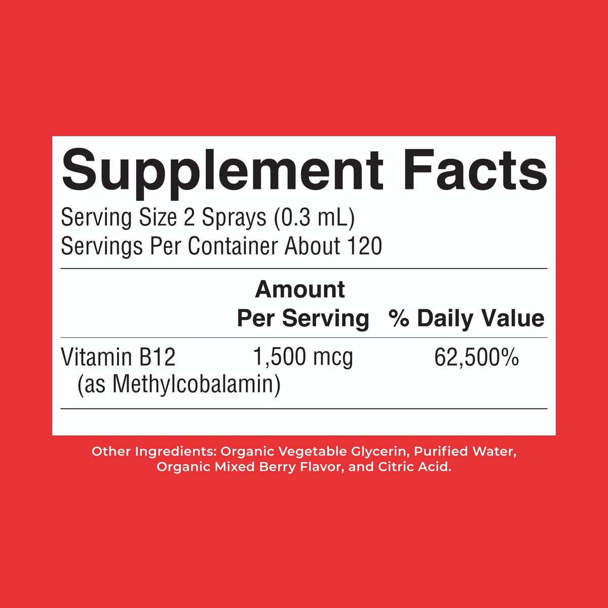Methyl B12 Organic Spray