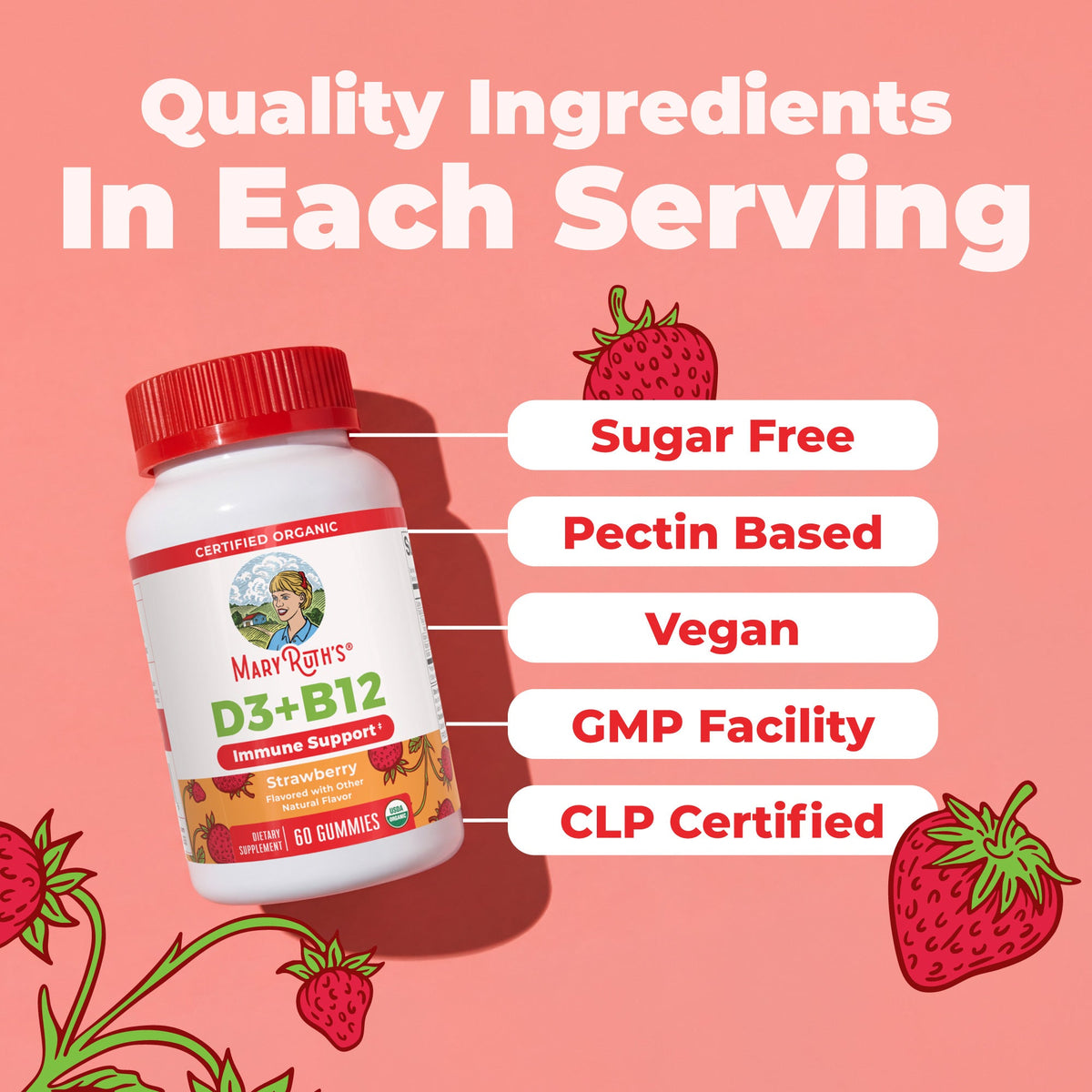 Organic D3+B12 Gummies