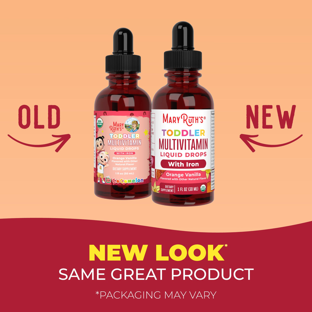 Organic Toddler Multivitamin Liquid Drops With Iron