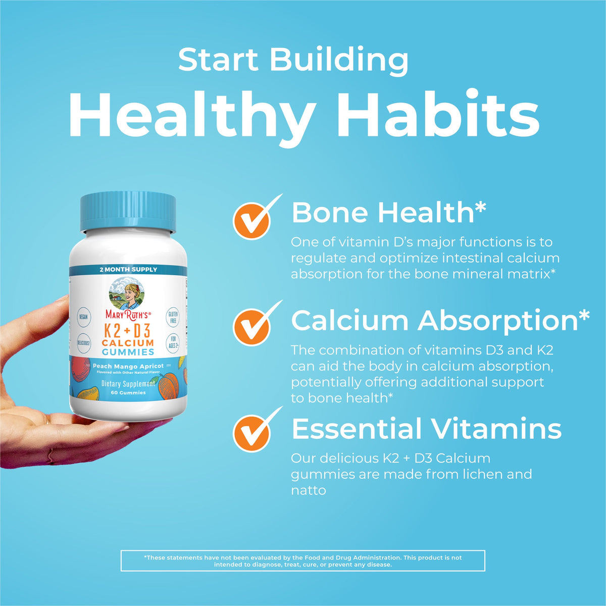K2 + D3 Calcium Gummies