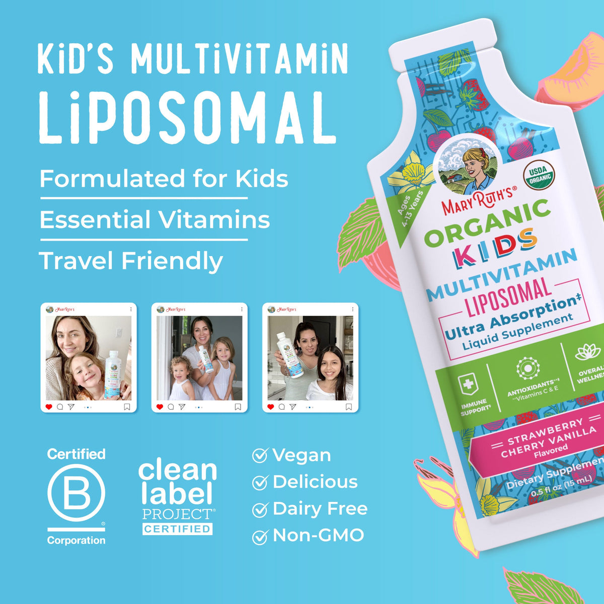 Kids Multivitamin Liposomal Pouches