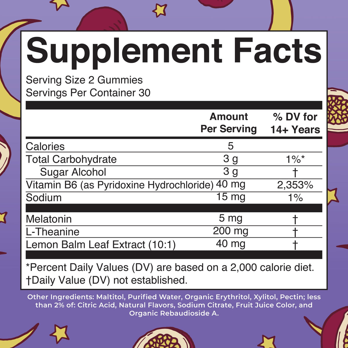Melatonin Sleep Gummies (Passion Fruit Jasmine Tea)