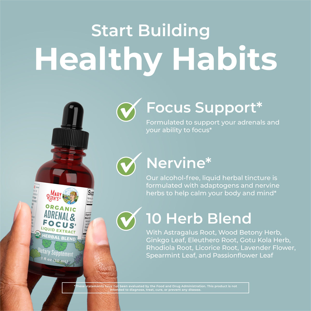 Organic Adrenal & Focus Herbal Blend