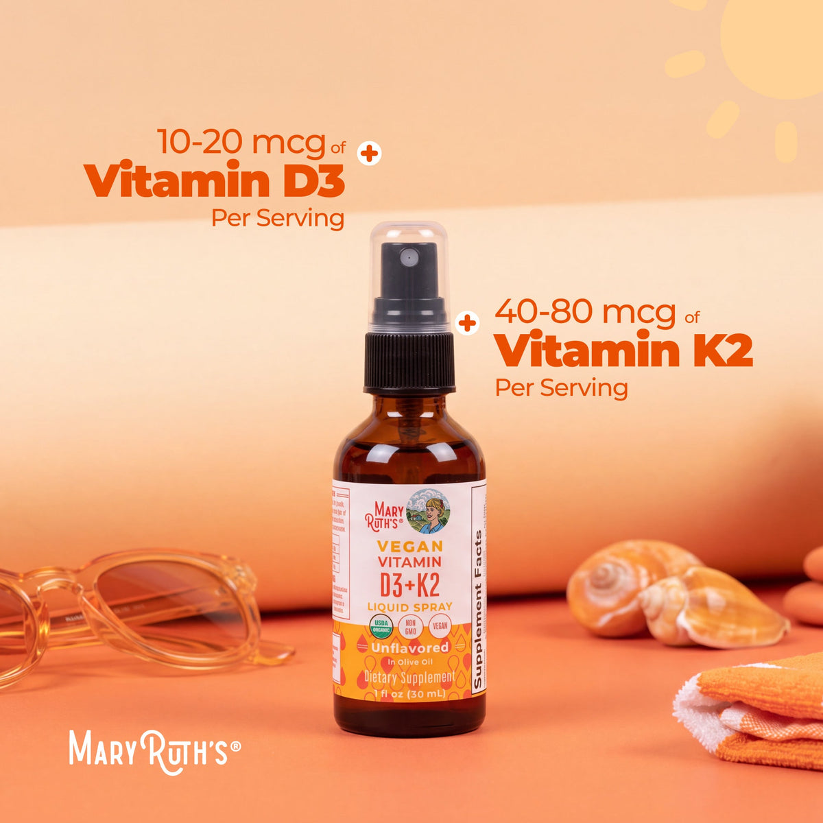 Organic D3 + K2 Spray