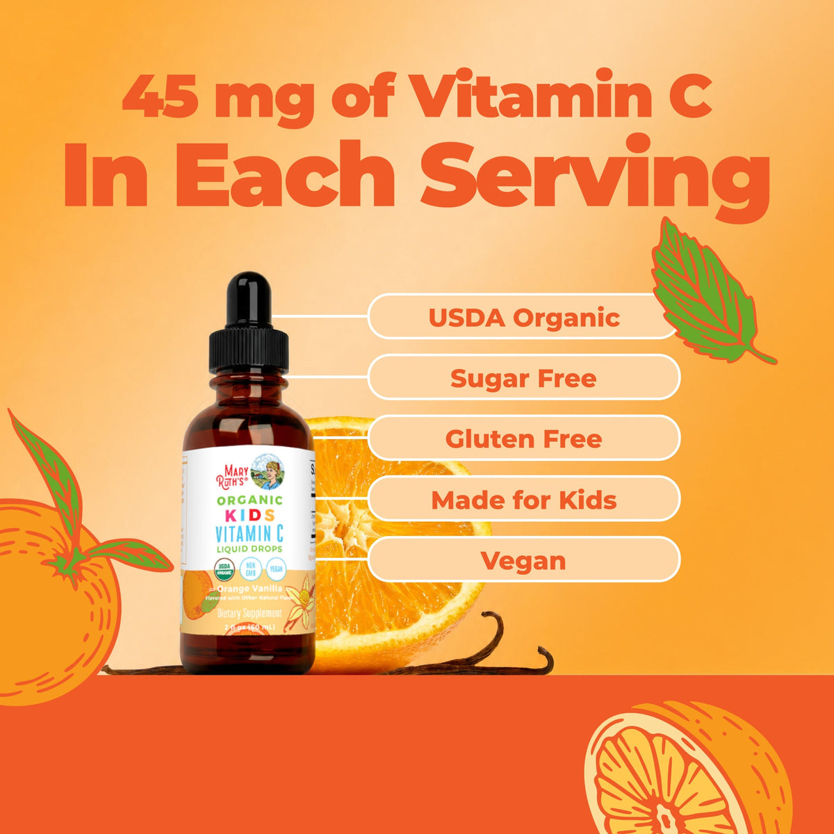 Organic Kids Vitamin C Liquid Drops