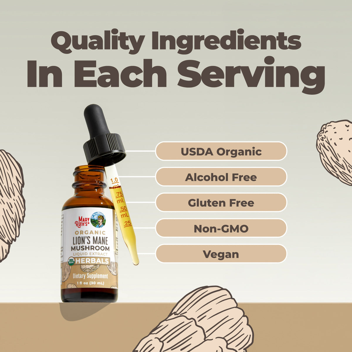 Organic Lion’s Mane Liquid Drops