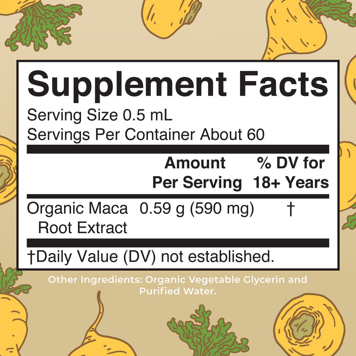 Organic Maca Root Liquid Drops