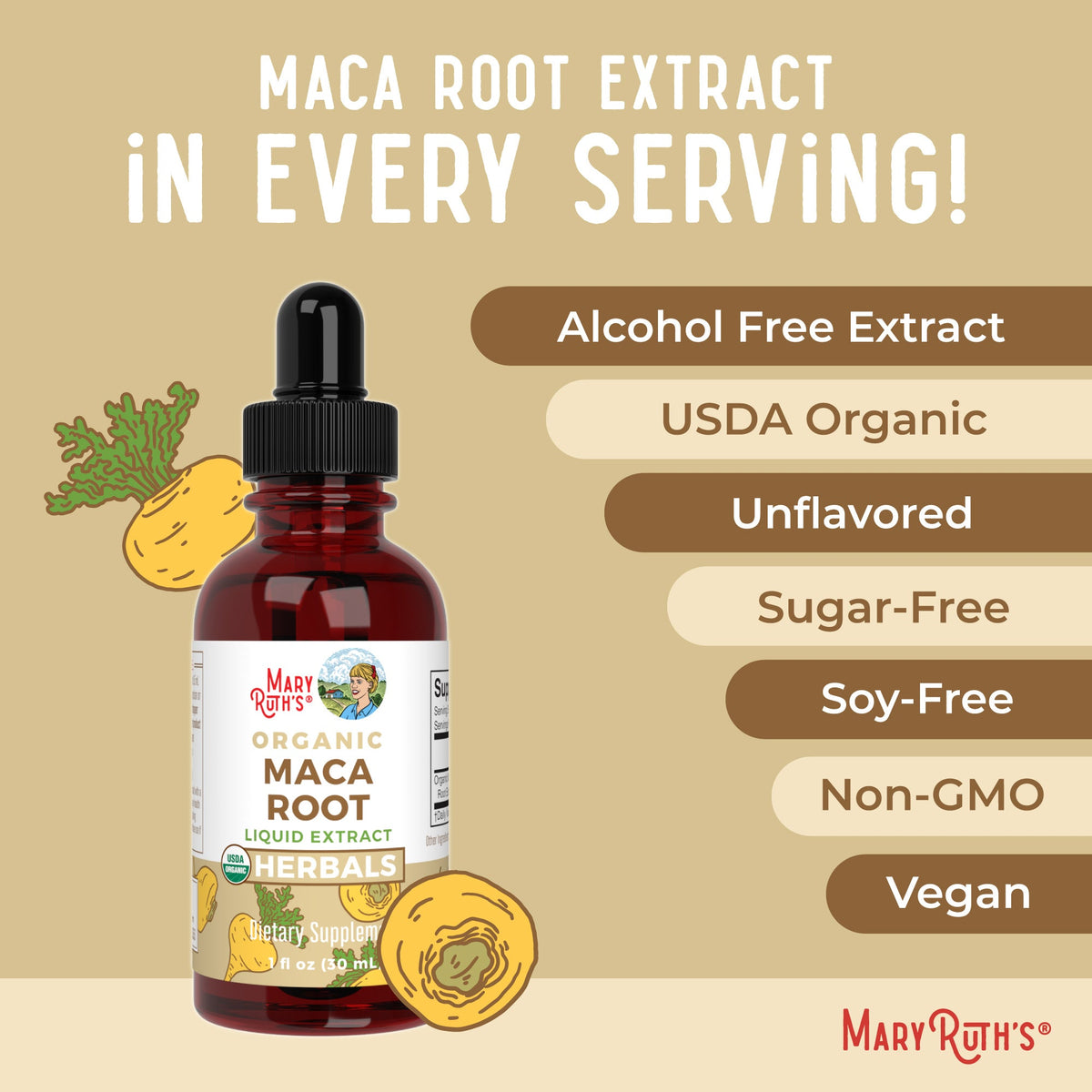 Organic Maca Root Liquid Drops
