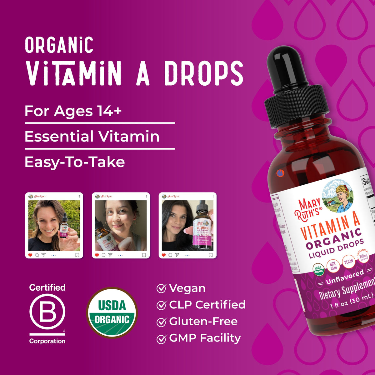 Vitamin A Organic Liquid Drops